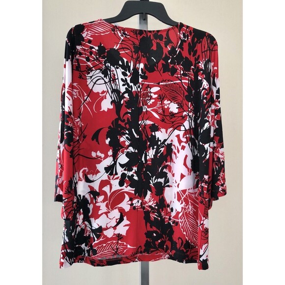 Chico's Womens Tunic Top Size 2 (Large) Open sleeves attached with buttons - Picture 3 of 13